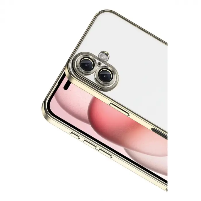 Apple İphone 17 Razer Lensli Silikon - Gold