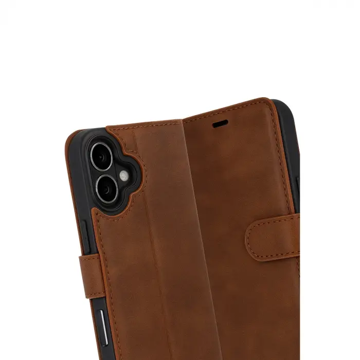 Apple İphone 17 Trend S Plus Kapaklı Kılıf - Taba