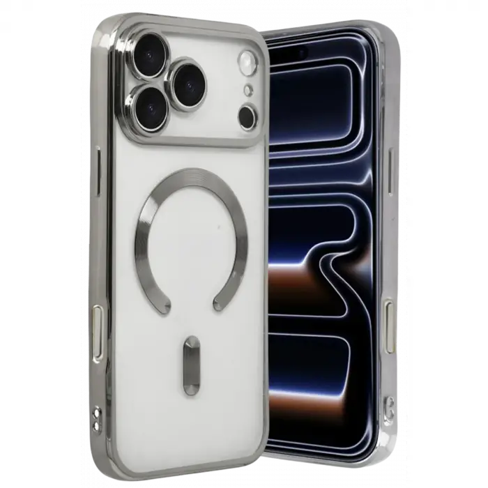 Apple İphone 18 Pro Max Kross Magneticsafe Kapak - Gümüş