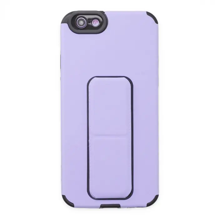 Apple İphone 6 Kılıf Mega Standlı Silikon - Lila