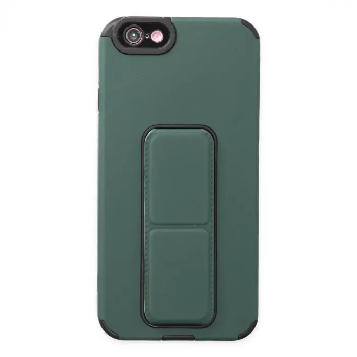 Apple İphone 6 Kılıf Mega Standlı Silikon - Yeşil