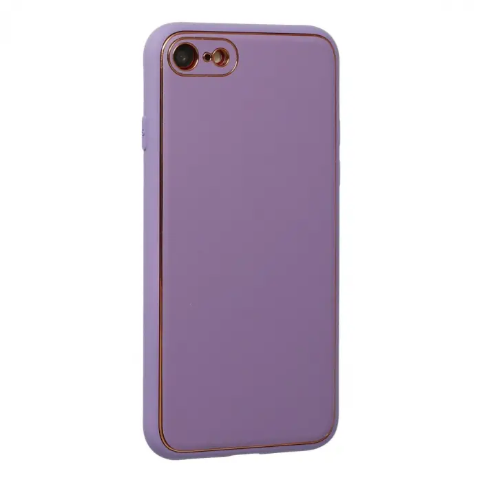 Apple İphone 7 Kılıf Coco Deri Silikon Kapak - Lila