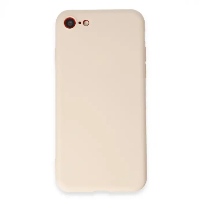Apple İphone 7 Kılıf First Silikon - Krem