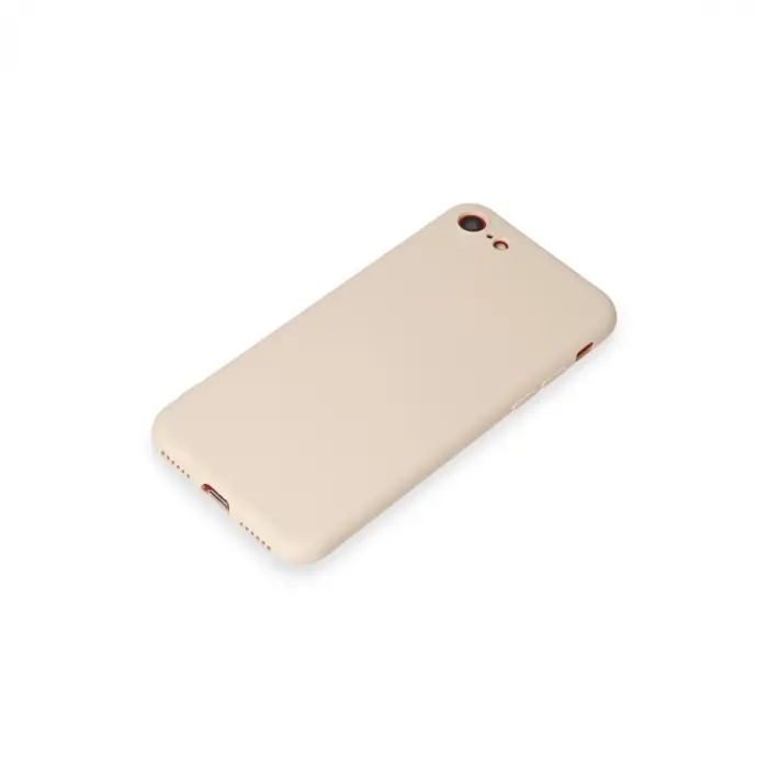 Apple İphone 7 Kılıf First Silikon - Krem