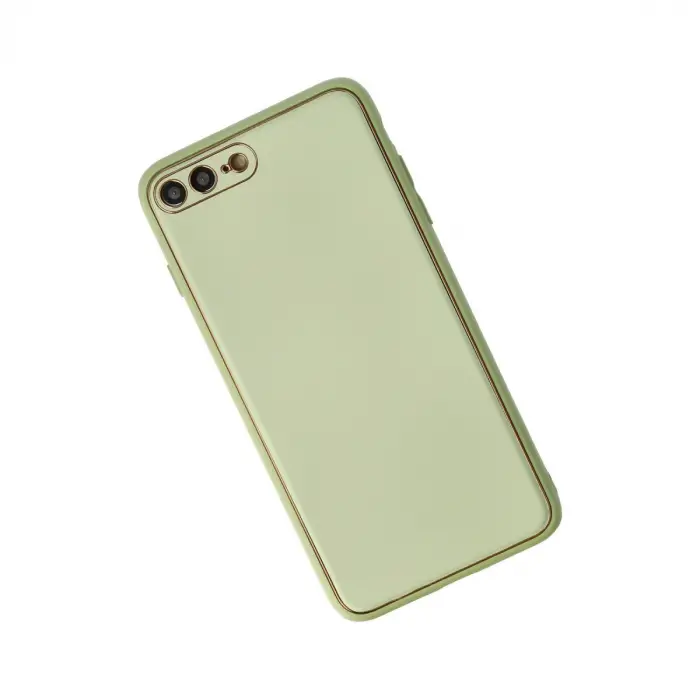 Apple İphone 7 Plus Kılıf Coco Deri Silikon Kapak - Açık Yeşil