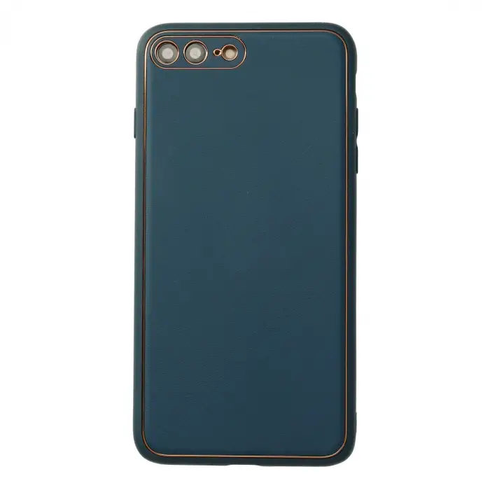 Apple İphone 7 Plus Kılıf Coco Deri Silikon Kapak - Mavi