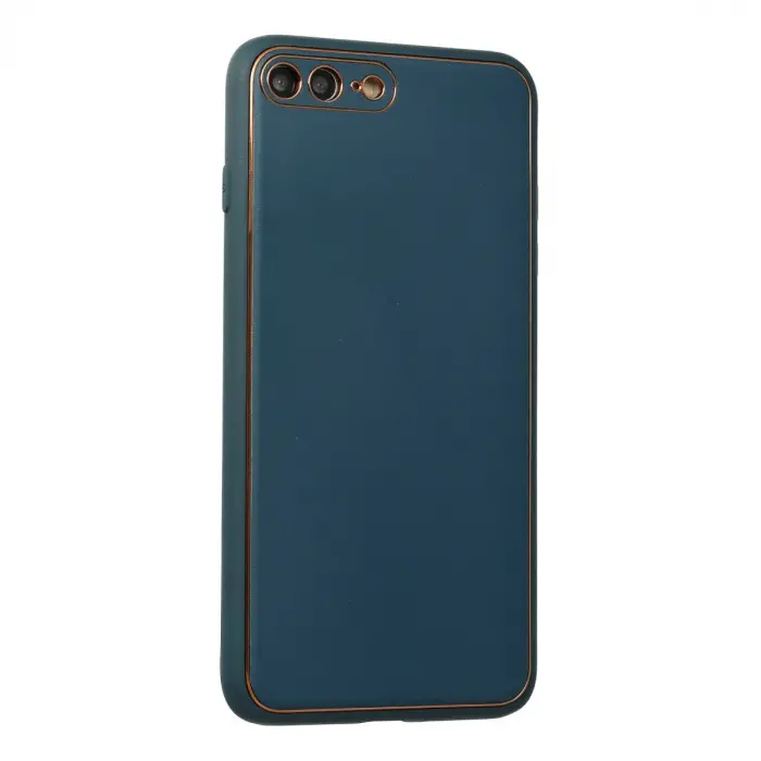 Apple İphone 7 Plus Kılıf Coco Deri Silikon Kapak - Mavi