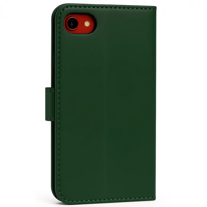 Apple İphone 7 Trend S Plus Kapaklı Kılıf - Yeşil