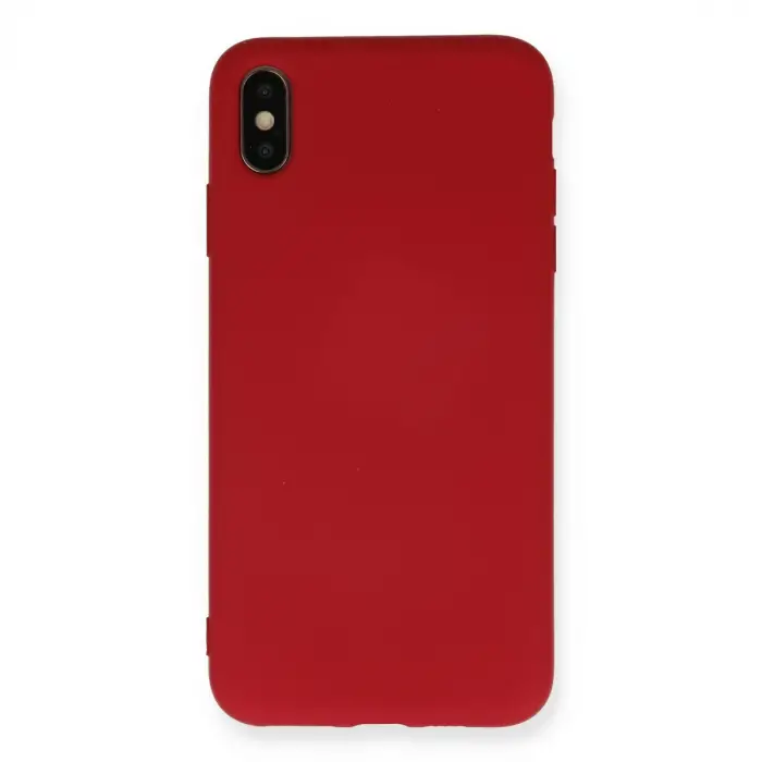 Apple İphone X Kılıf Nano İçi Kadife Silikon - Kırmızı