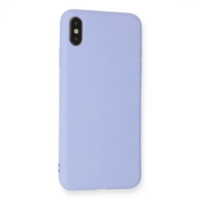 Apple İphone X Kılıf Nano İçi Kadife Silikon - Lila