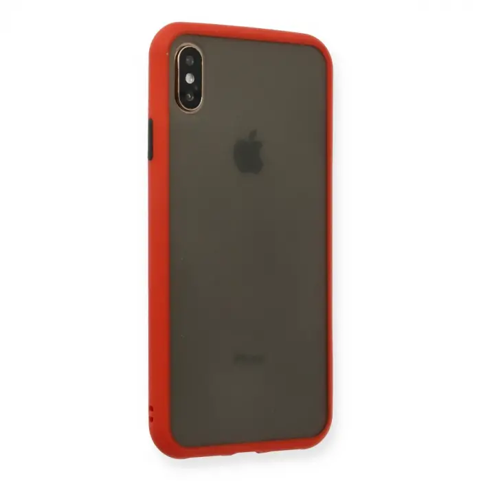 Apple İphone Xs Max Kılıf Montreal Silikon Kapak - Kırmızı