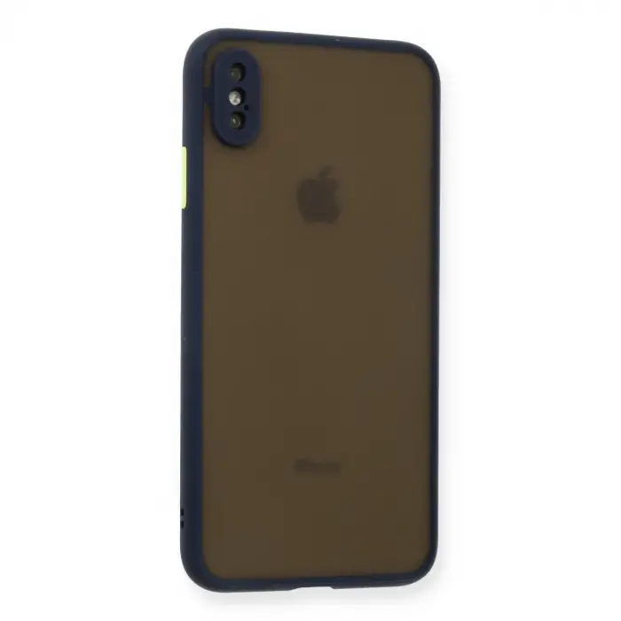 Apple İphone Xs Max Kılıf Montreal Silikon Kapak - Lacivert