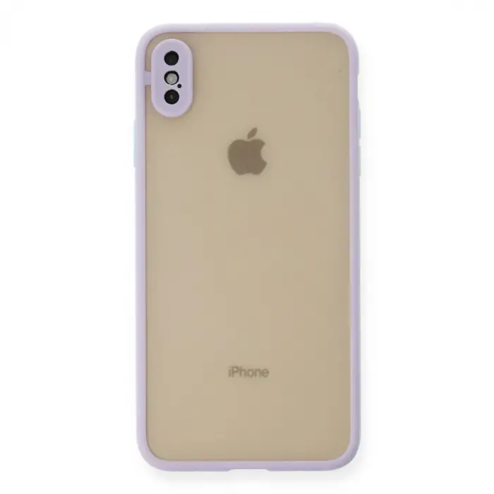 Apple İphone Xs Max Kılıf Montreal Silikon Kapak - Mor