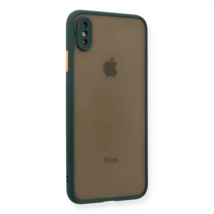 Apple İphone Xs Max Kılıf Montreal Silikon Kapak - Yeşil
