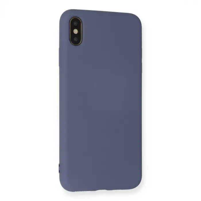 Apple İphone Xs Max Kılıf Nano İçi Kadife Silikon - Gri