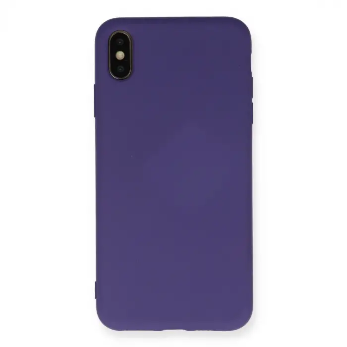 Apple İphone Xs Max Kılıf Nano İçi Kadife Silikon - Mor
