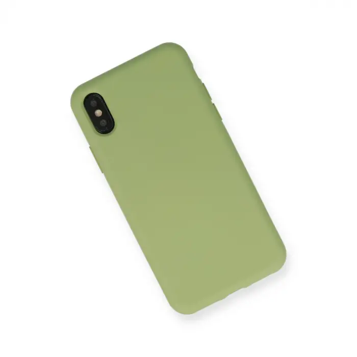 Apple İphone Xs Max Kılıf Nano İçi Kadife Silikon - Yeşil
