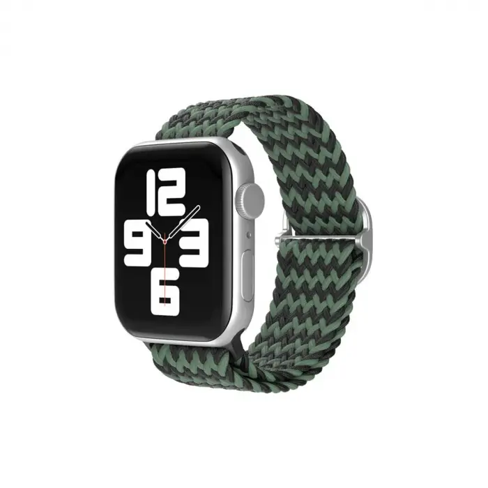 Apple Watch 38mm  Kordon - Zigzag Yeşil-siyah