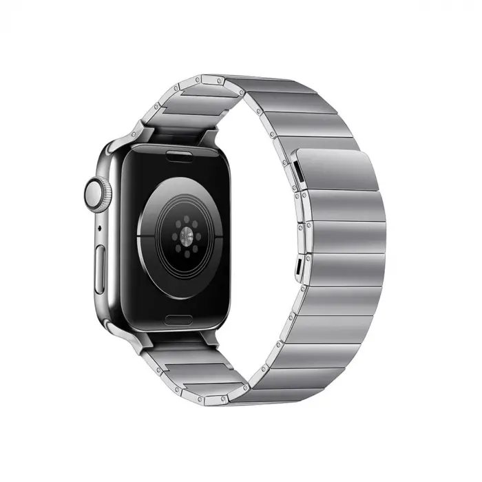 Apple Watch 38mm Kr404 Huks Kordon (SAAT DEĞİLDİR) - Gümüş
