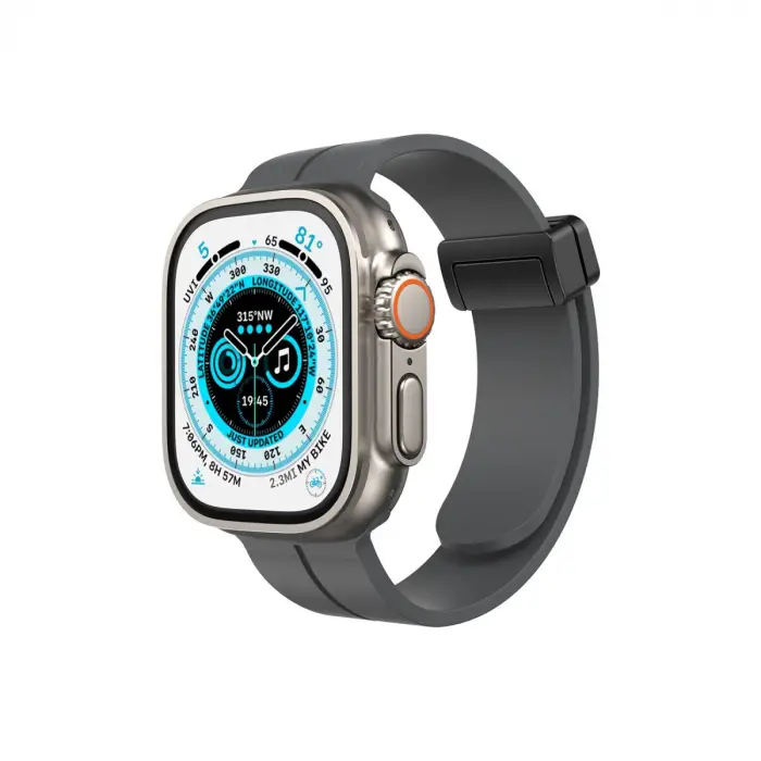 Apple Watch 38mm Kr412 Elegance Stylısh Kordon (SAAT DEĞİLDİR) - Füme