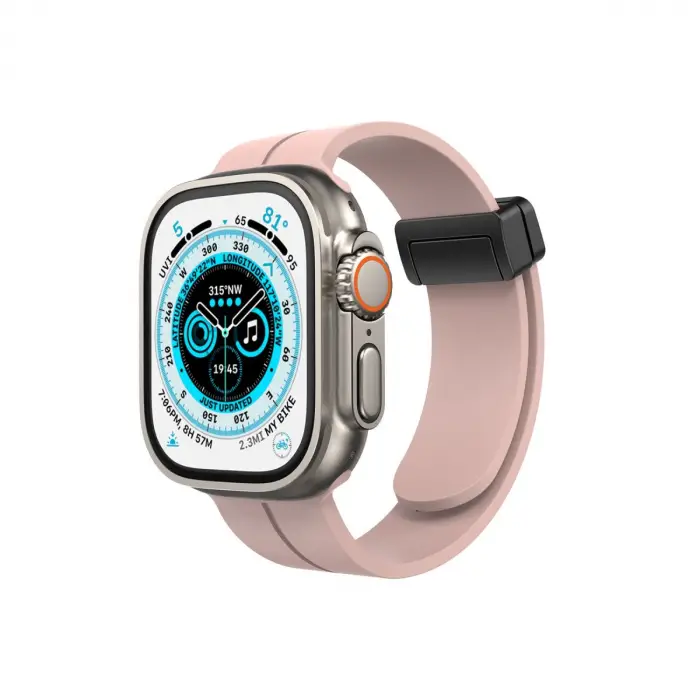 Apple Watch 38mm Kr412 Elegance Stylısh Kordon (SAAT DEĞİLDİR) - Pudra