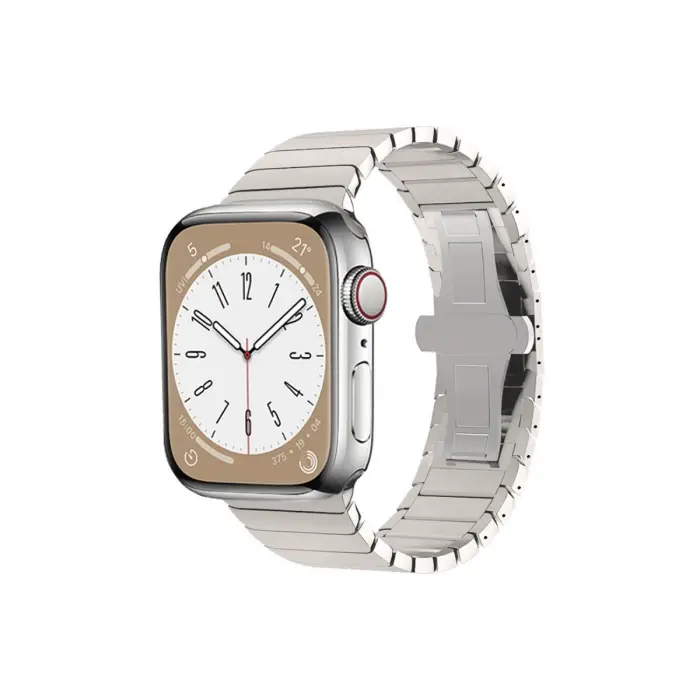 Apple Watch 38mm Kr413 Fine Steel Kordon - Yıldız Işığı