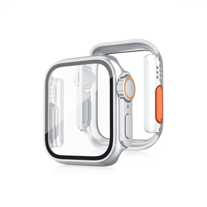 Apple Watch 41mm Watch 49mm Kasa Dönüştürücü Ve Ekran Koruyucu - Gümüş