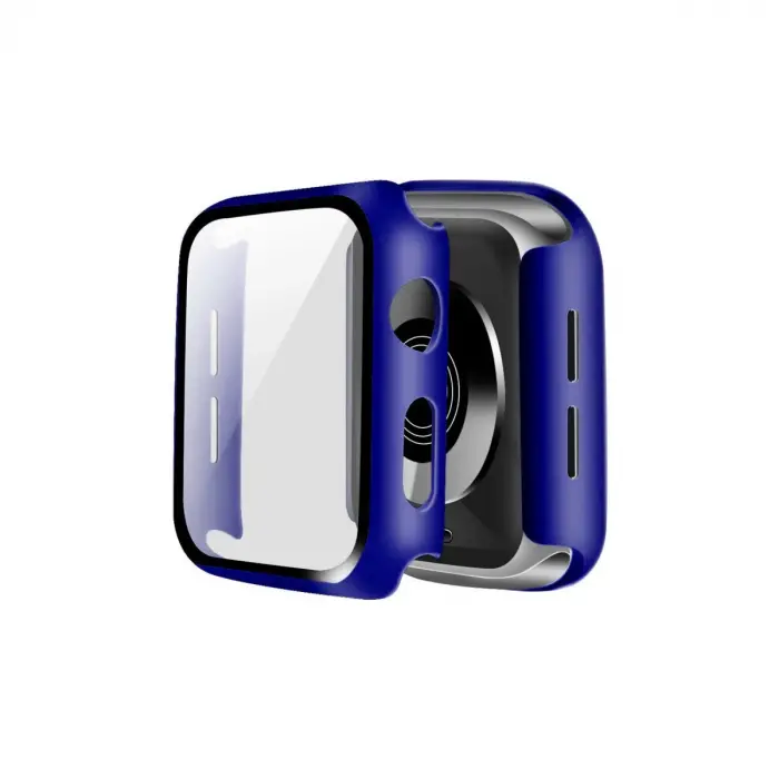 Apple Watch 42mm Camlı Kasa Ekran Koruyucu - Lacivert