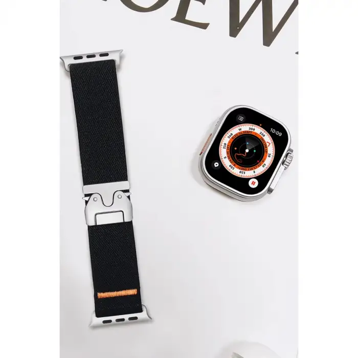 Apple Watch 42mm Forest Kumaş Kordon (SAAT DEĞİLDİR) - Siyah