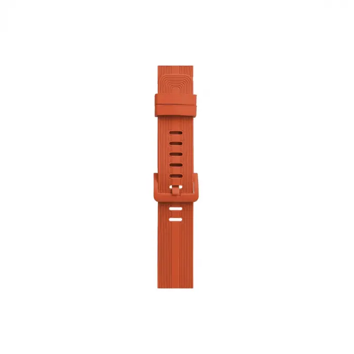 Apple Watch 42mm Kr408 Çizgili Silikon Kordon (SAAT DEĞİLDİR) - Turuncu