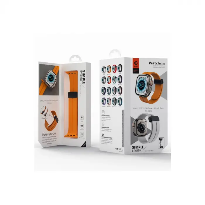 Apple Watch 42mm Kr412 Elegance Stylısh Kordon (SAAT DEĞİLDİR) - Kırmızı