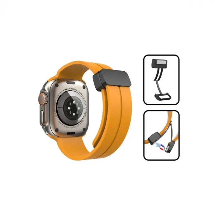 Apple Watch 42mm Kr412 Elegance Stylısh Kordon (SAAT DEĞİLDİR) - Pudra