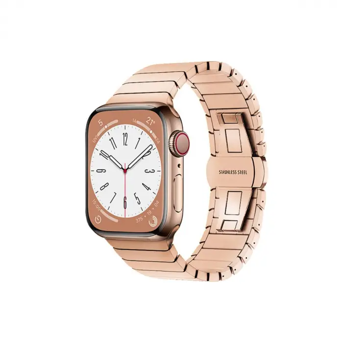 Apple Watch 42mm Kr413 Fine Steel Kordon (SAAT DEĞİLDİR) - Rose