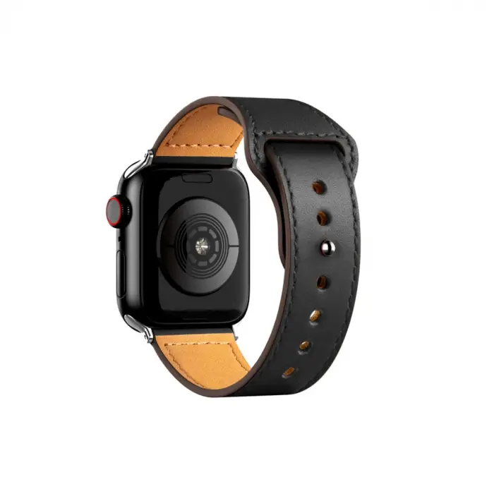 Apple Watch 42mm Kr415 Luaz Deri Kordon (SAAT DEĞİLDİR) - Siyah