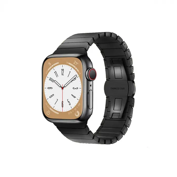 Apple Watch 42mm Kr416 Huks Kordon (SAAT DEĞİLDİR) - Siyah