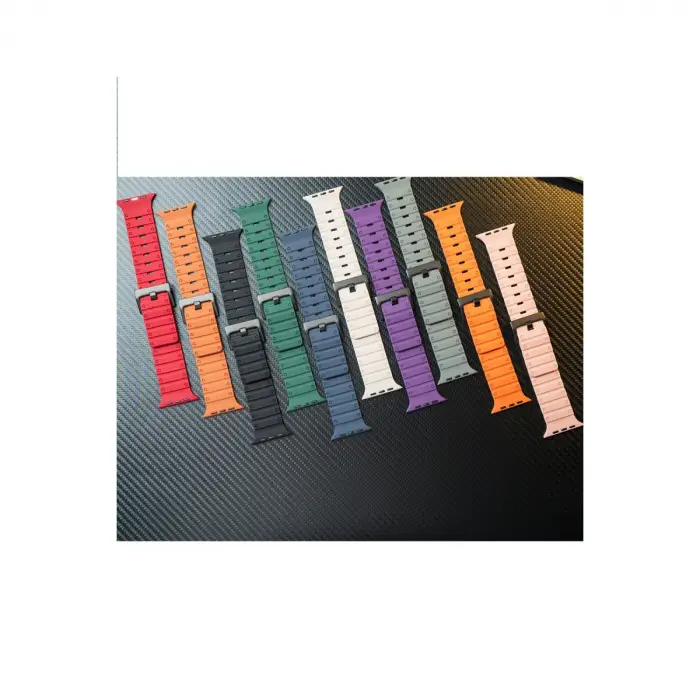 Apple Watch 42mm Magnus Mıknatıslı Silikon Kordon (SAAT DEĞİLDİR) - Mavi