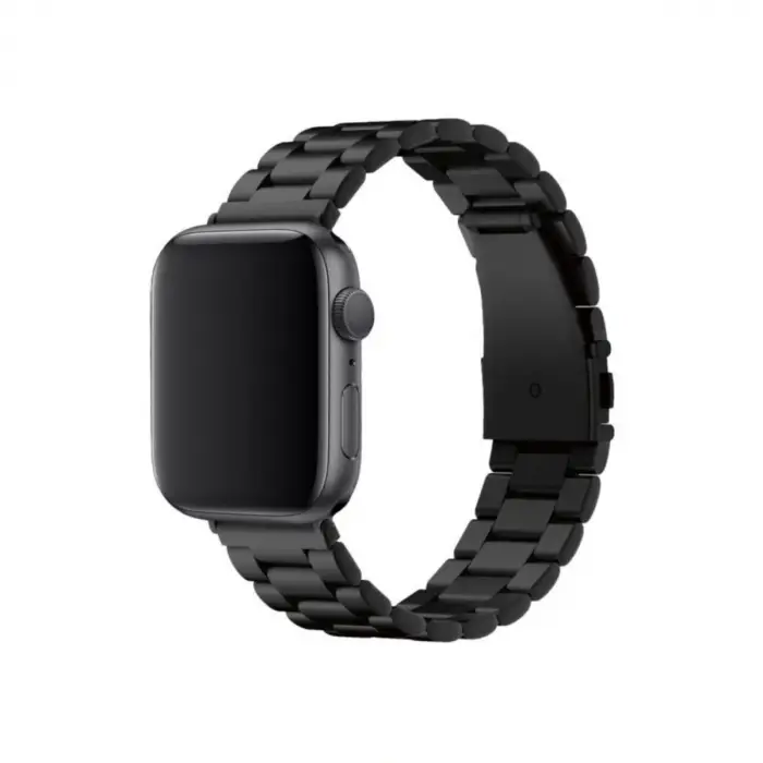 Apple Watch 42mm Metal Baklalı Kordon - Siyah