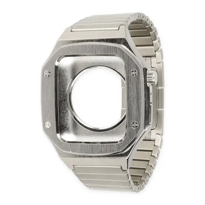 Apple Watch 44mm Kr409 Metal Kordon - Gümüş