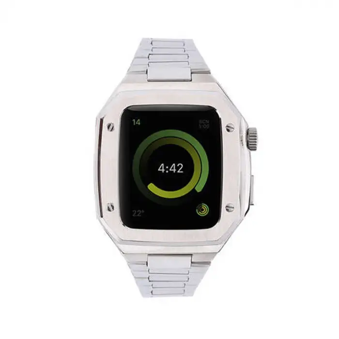 Apple Watch 44mm Metal Petek Kasalı Kordon (SAAT DEĞİLDİR) - Gümüş
