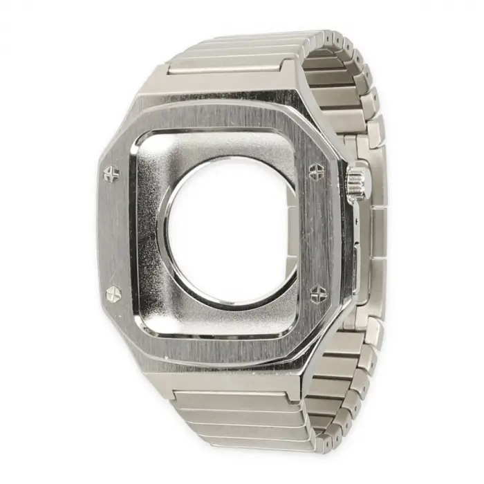 Apple Watch 45mm Kr409 Metal Kordon (SAAT DEĞİLDİR) - Gümüş