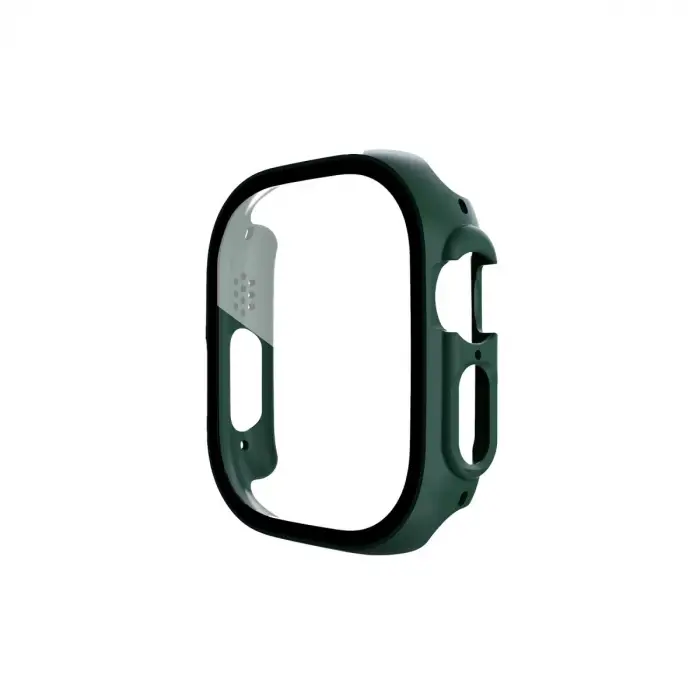 Apple Watch Ultra 49mm Desert Camlı Kasa Ekran Koruyucu - Koyu Yeşil