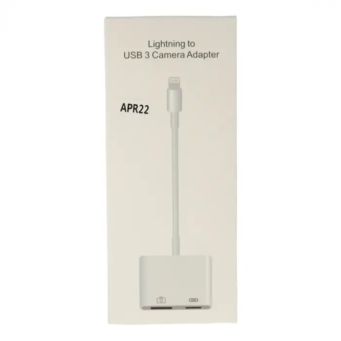 Apr22 Iphone Otg 2in1 - Beyaz