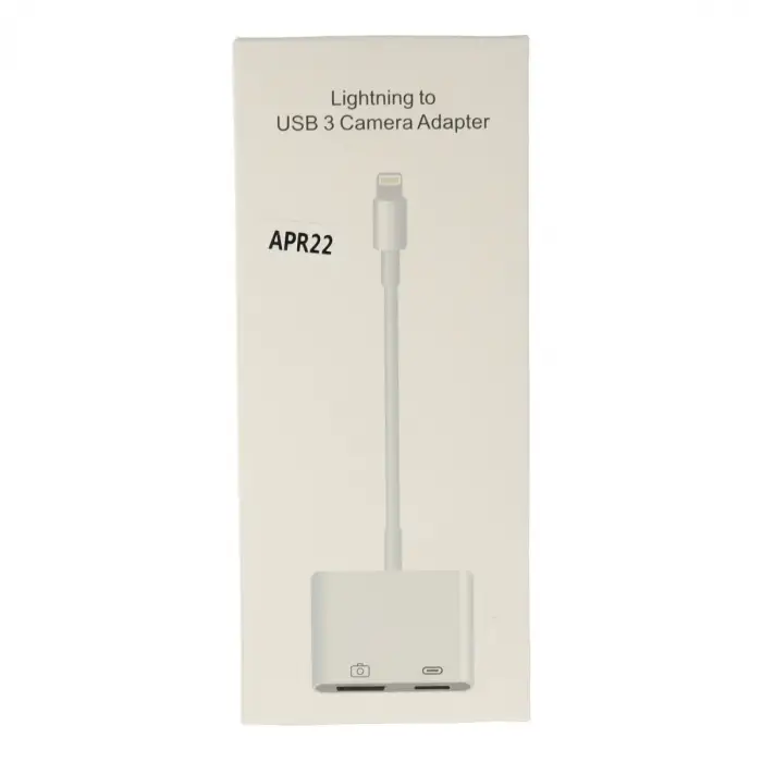 Apr22 Iphone Otg 2in1 - Beyaz