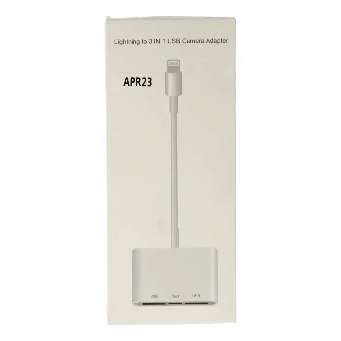Apr23 Iphone Otg 3in1 - Beyaz