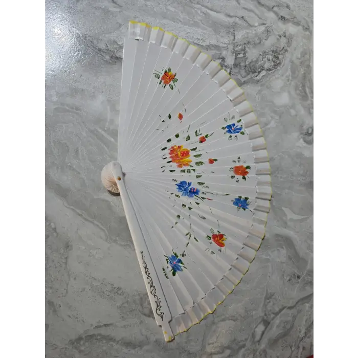 Bambu Çift Taraflı Yelpaze Karışık Renkler 12li Paket