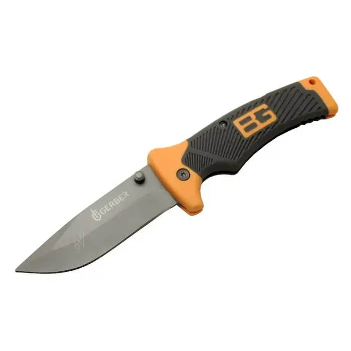 Bear Grylls 113 Turuncu Kamp Çakı 21cm - Manuel, Kemerlikli