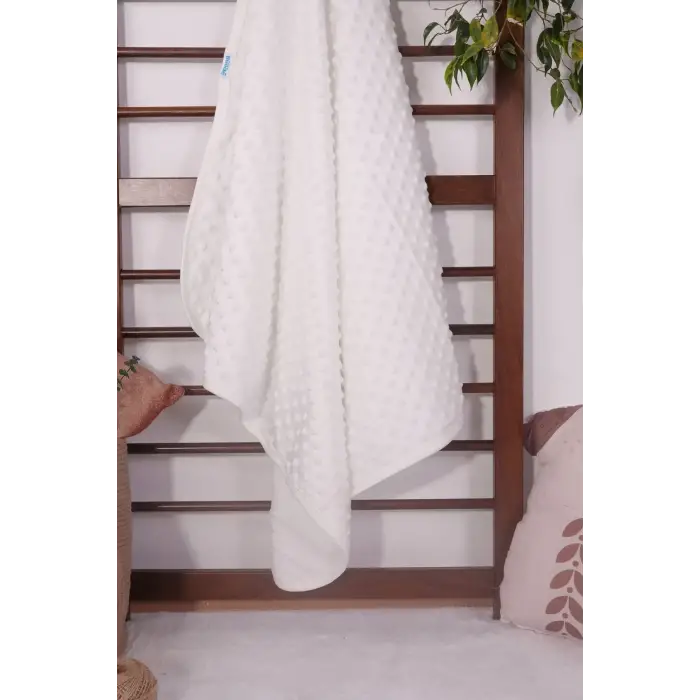 Biyeli Unisex Bebek Nohut Battaniye 80*80 - Krem