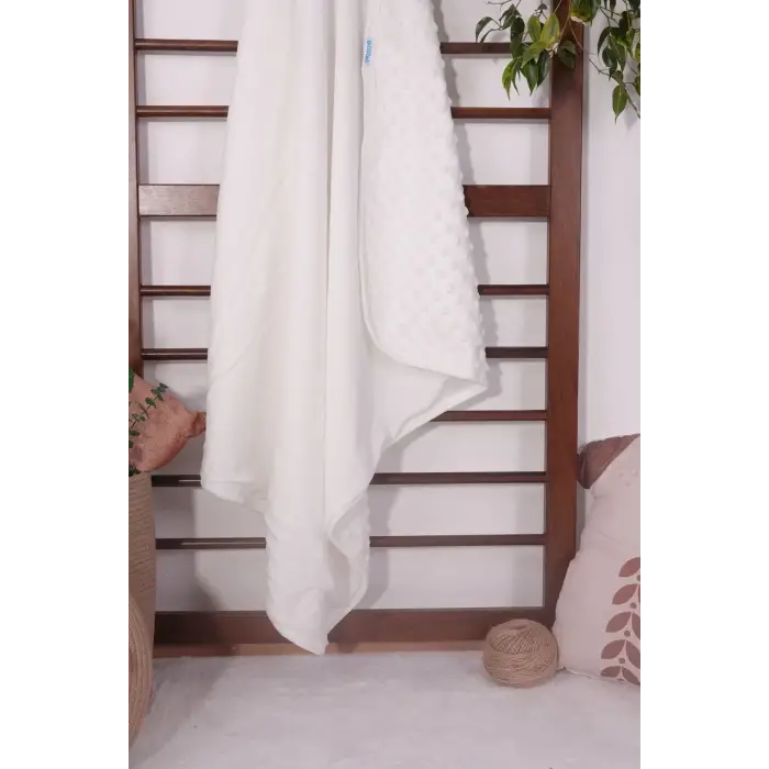 Biyeli Unisex Bebek Nohut Battaniye 80*80 - Krem