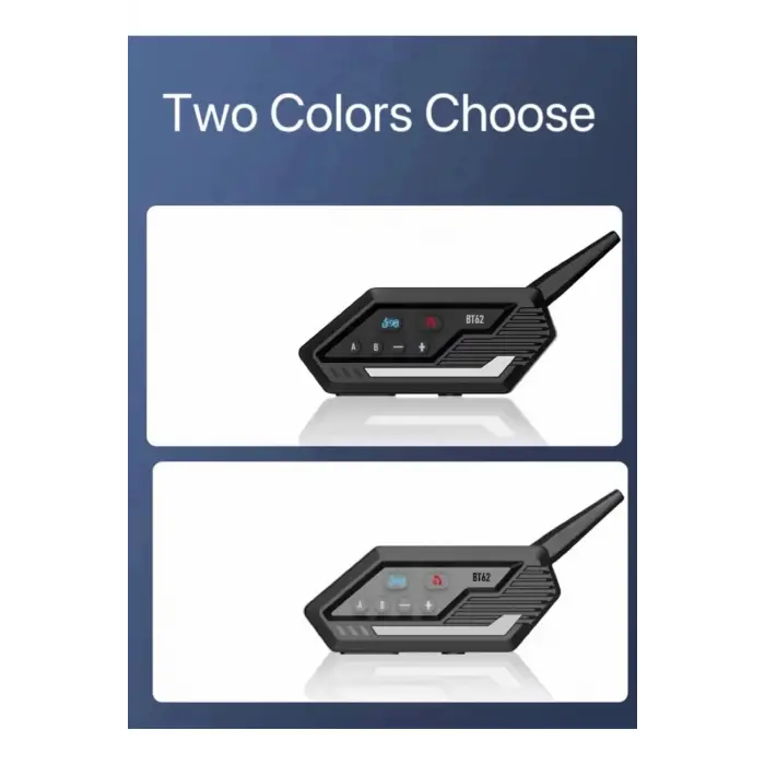 Bt62 Motosiklet Kask Kulaklığı Bluetooth Intercom 2 Intercom Bağlantılı