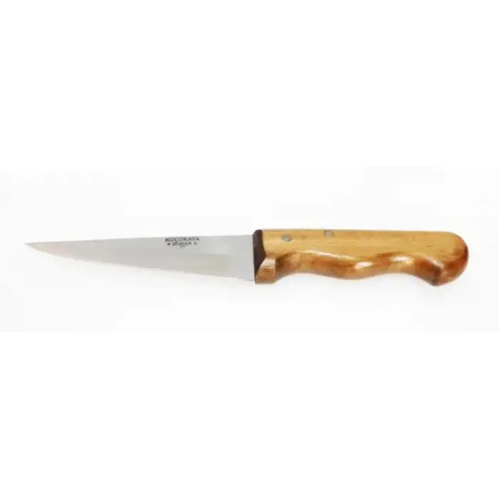 Bursa İnce Sivri Kasap Bıçağı No:1, 13 Cm - Ahşap Sap